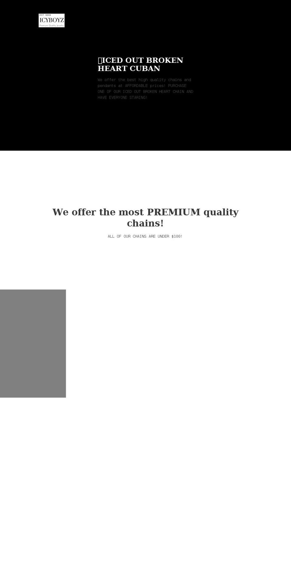 icyboyz.com shopify website screenshot