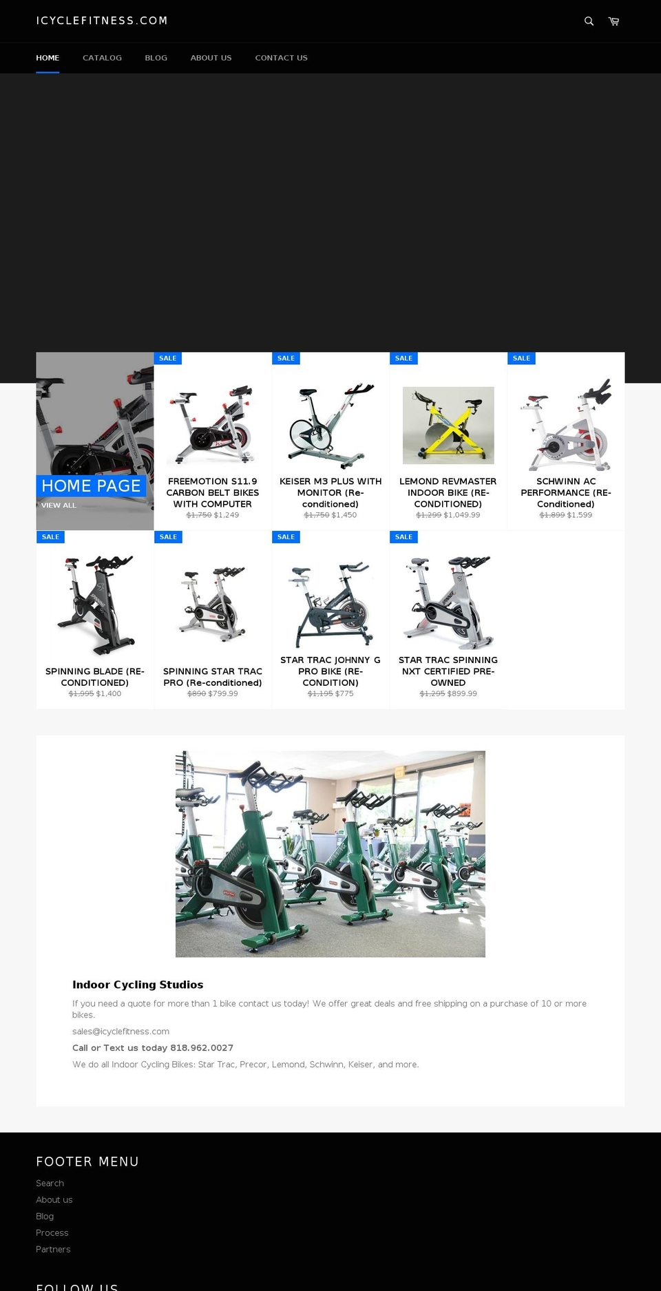 icyclefitness.com shopify website screenshot