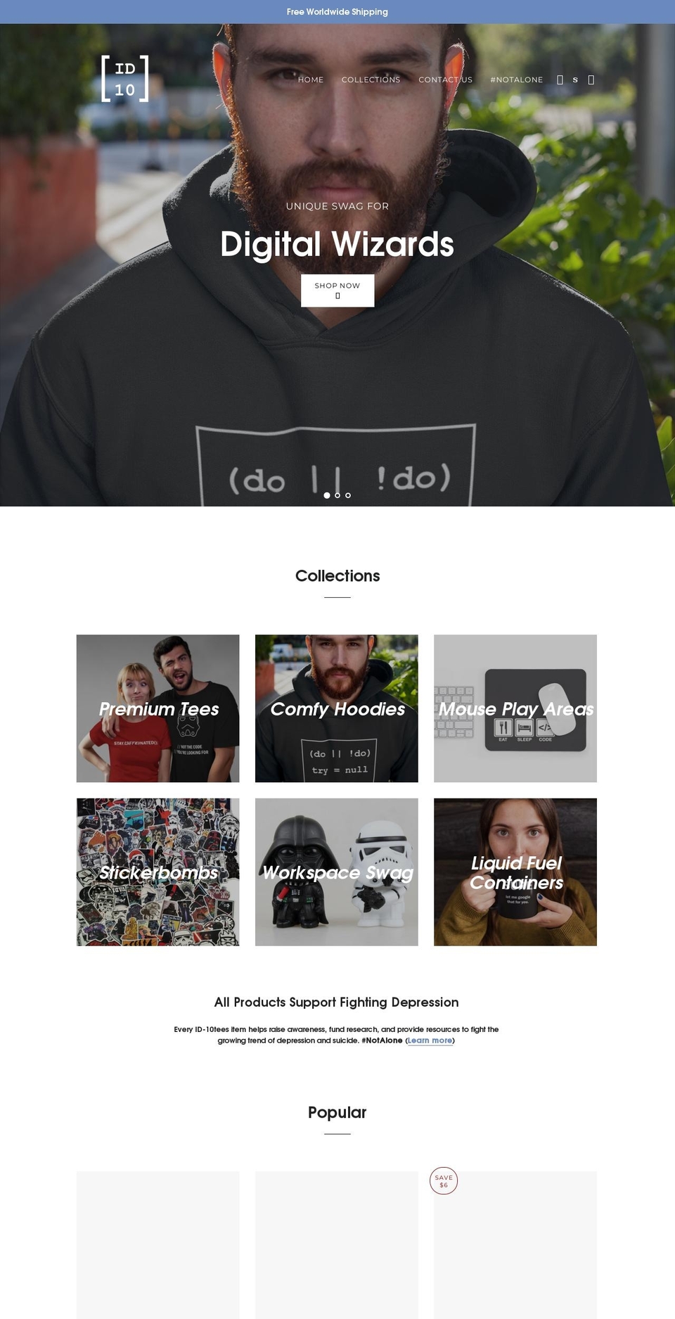 id-10tees.com — Shopify storefront screenshot