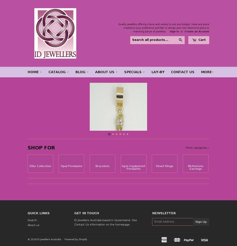 id-jewellers-australia.com — Shopify storefront screenshot