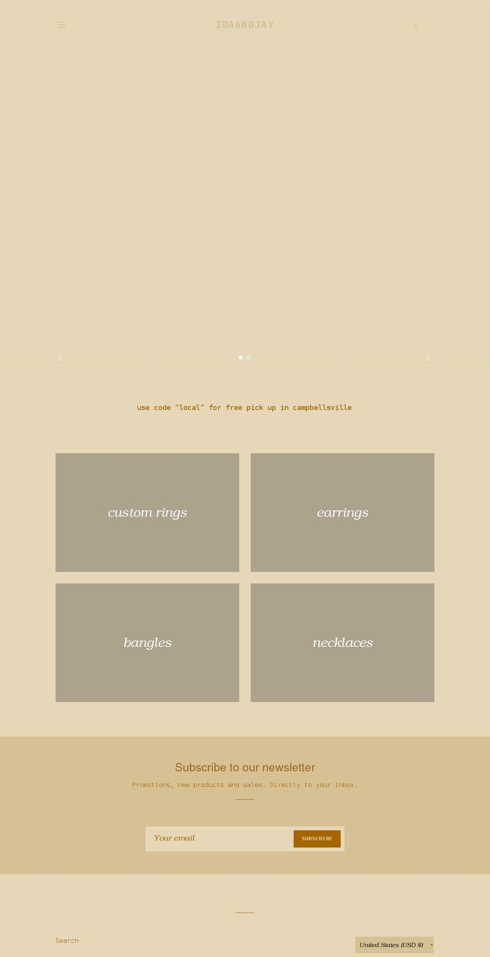 idaandjay.com shopify website screenshot