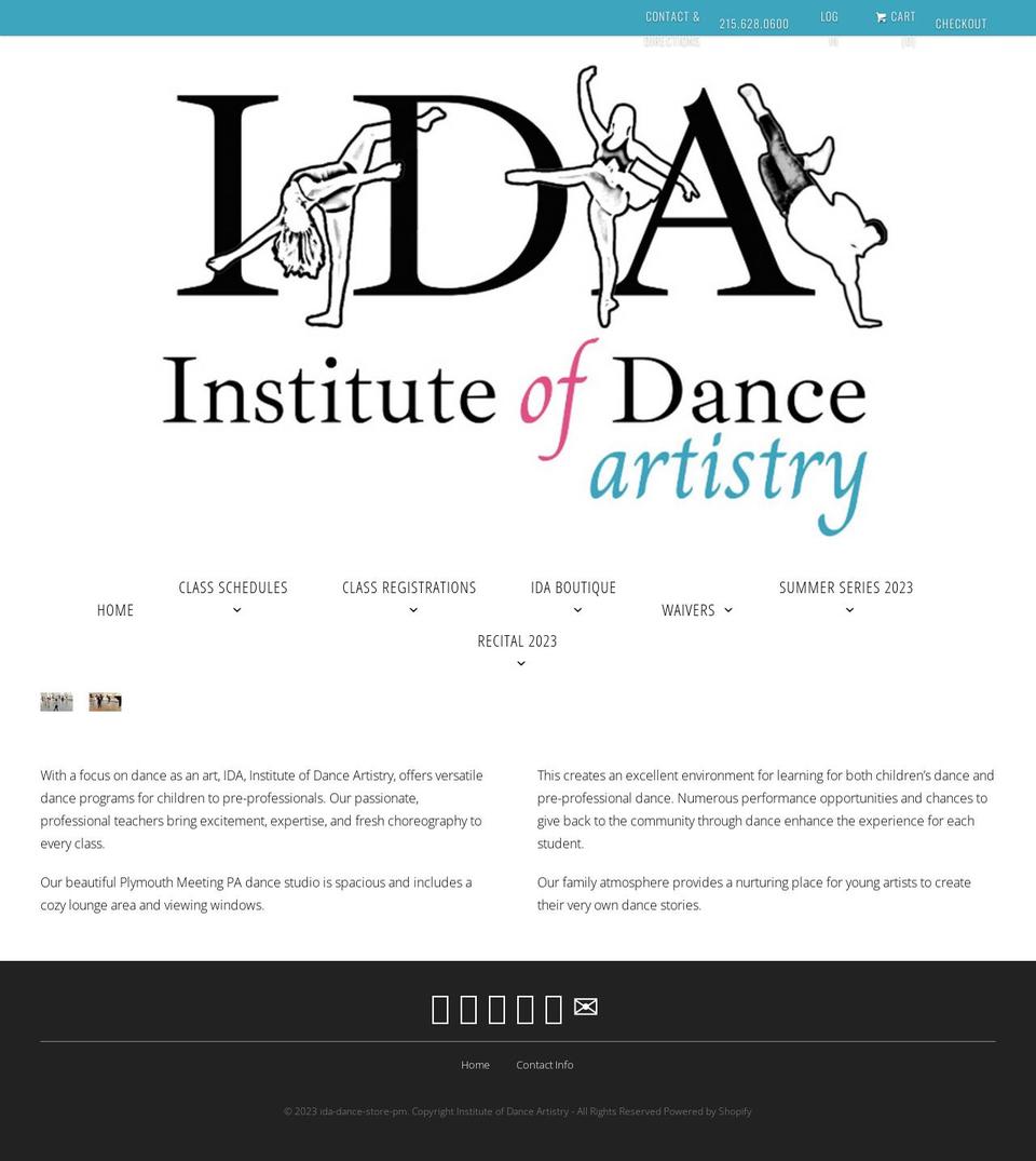 idadancestorepm.com shopify website screenshot