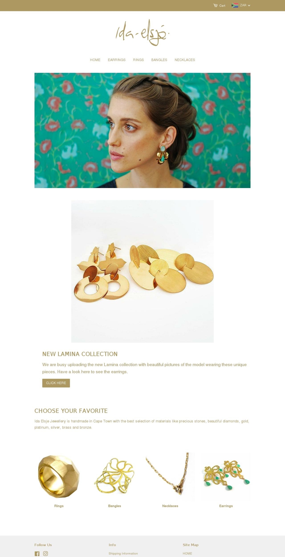 idaelsjejewellery.com — Shopify storefront screenshot