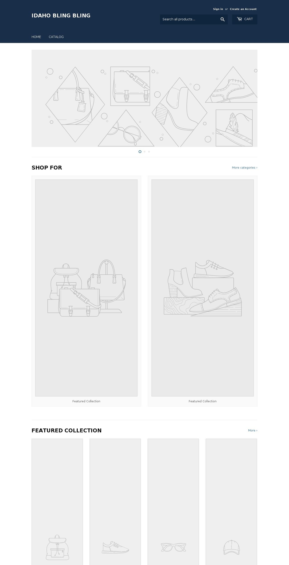 idahoblingbling.com shopify website screenshot