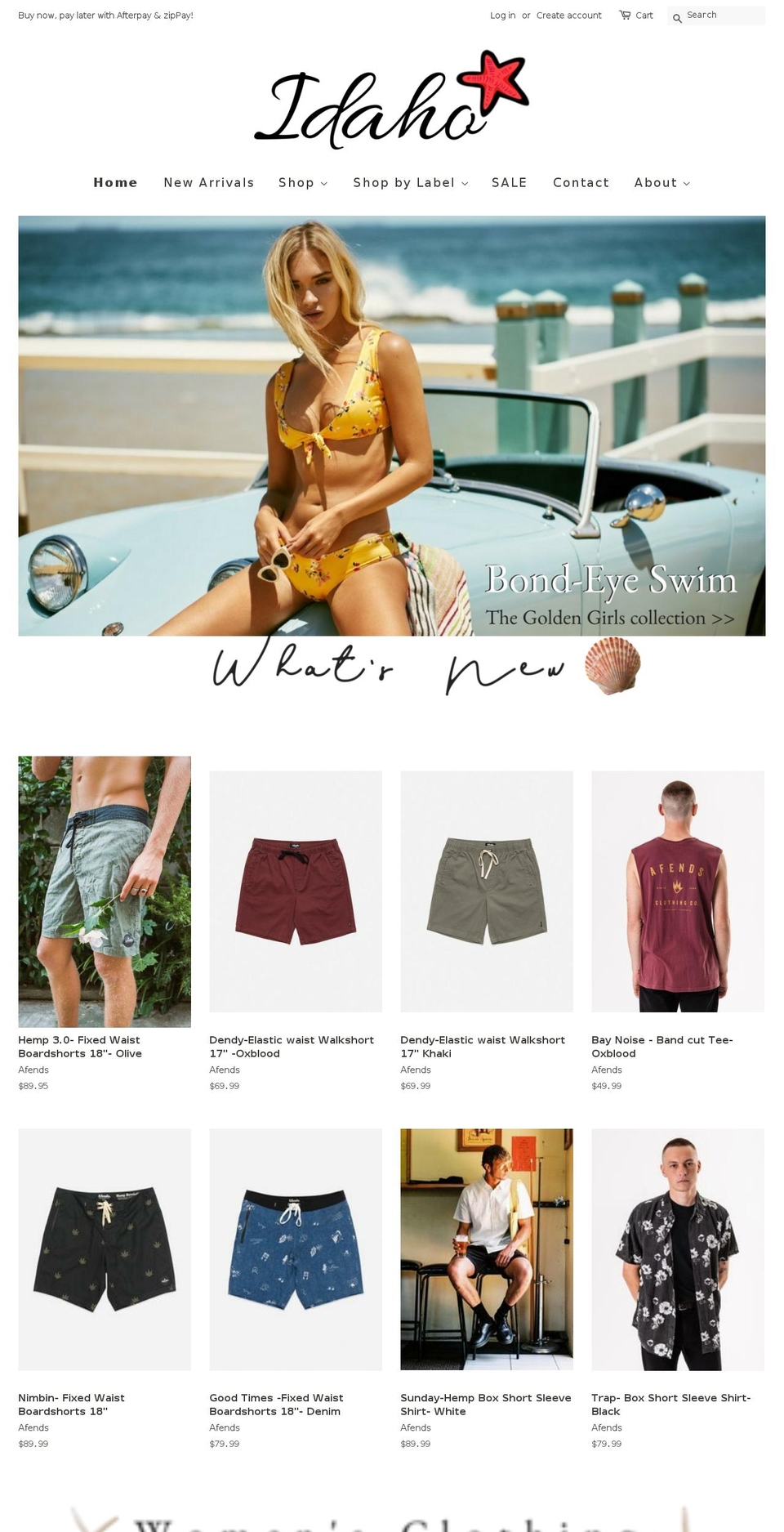 idahoboutique.com.au shopify website screenshot