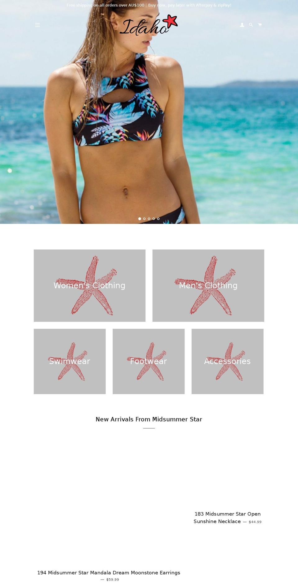 idahoboutique.com — Shopify storefront screenshot