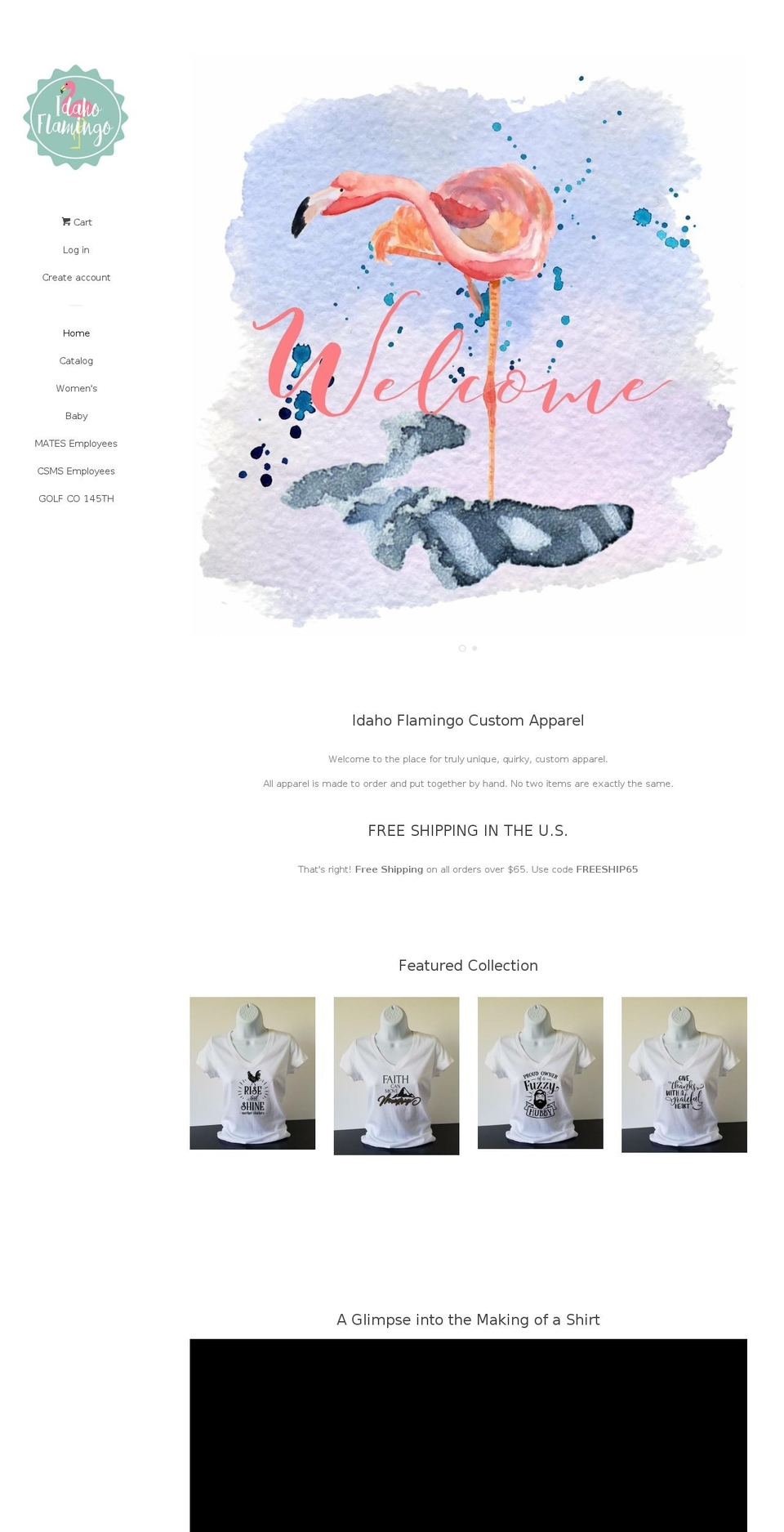idahoflamingo.com — Shopify storefront screenshot