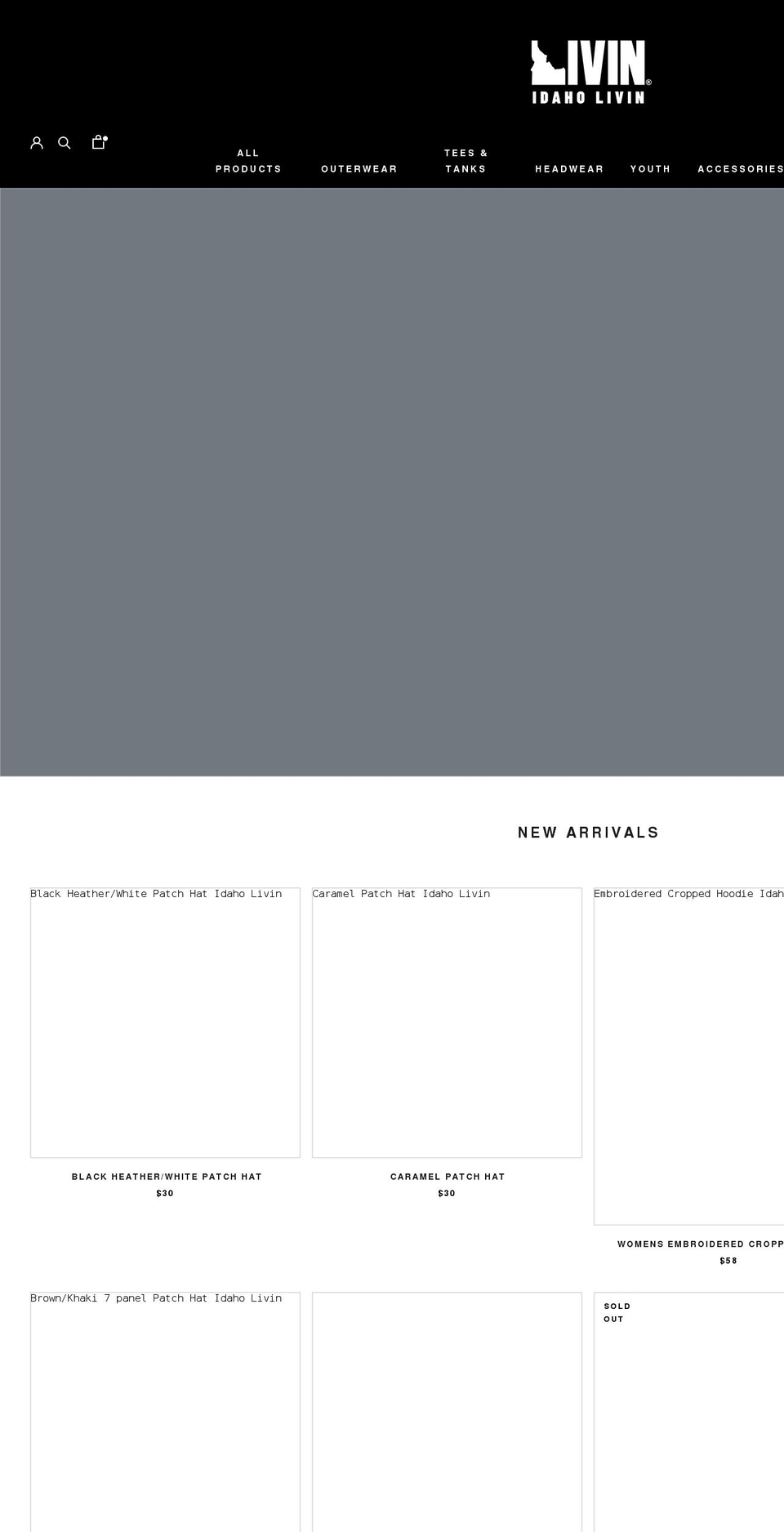 idaholivin.com — Shopify storefront screenshot
