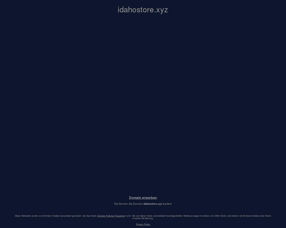 idahostore.xyz shopify website screenshot