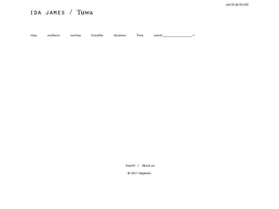 idajames.com shopify website screenshot
