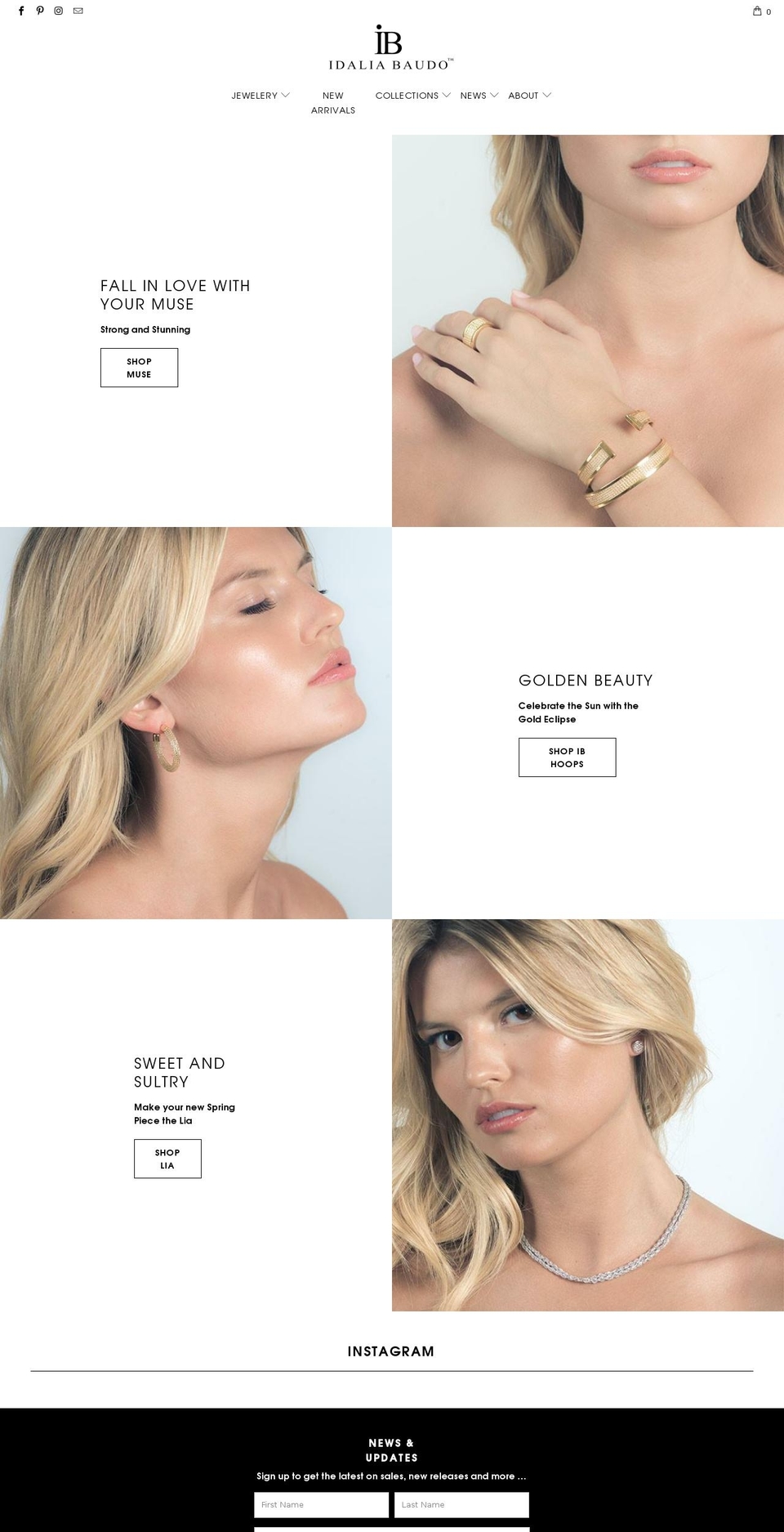 idaliacollection.com shopify website screenshot