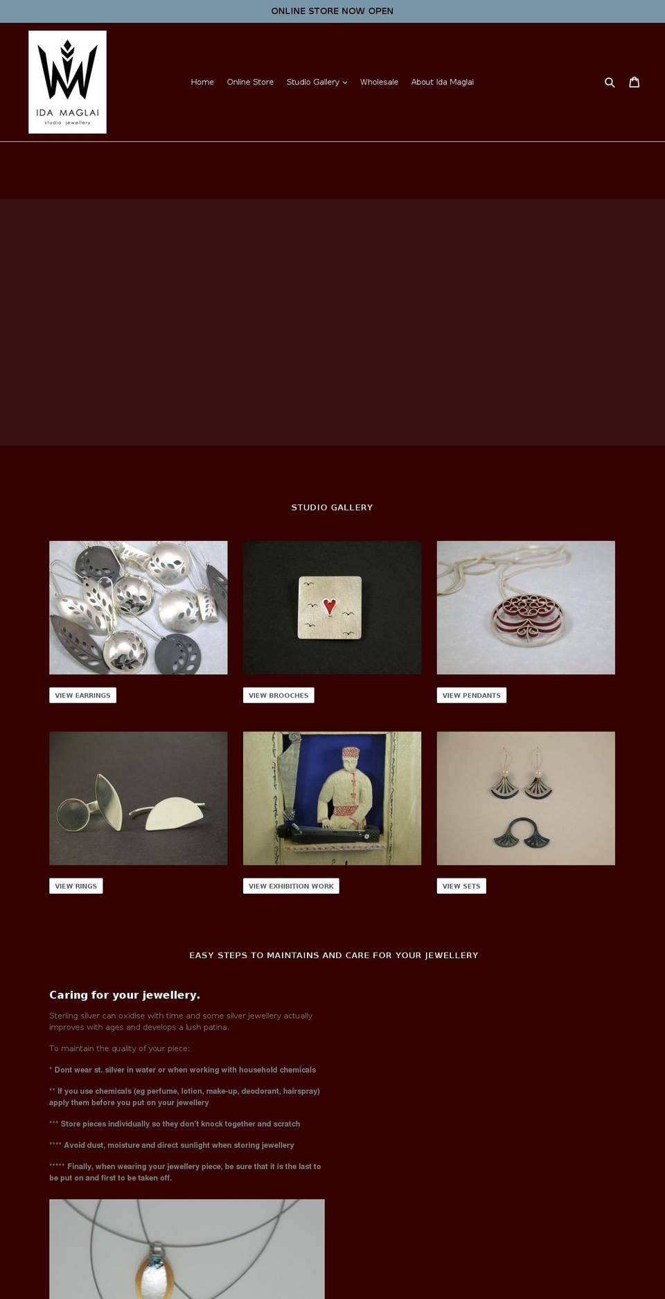 idamaglaistudio.com shopify website screenshot