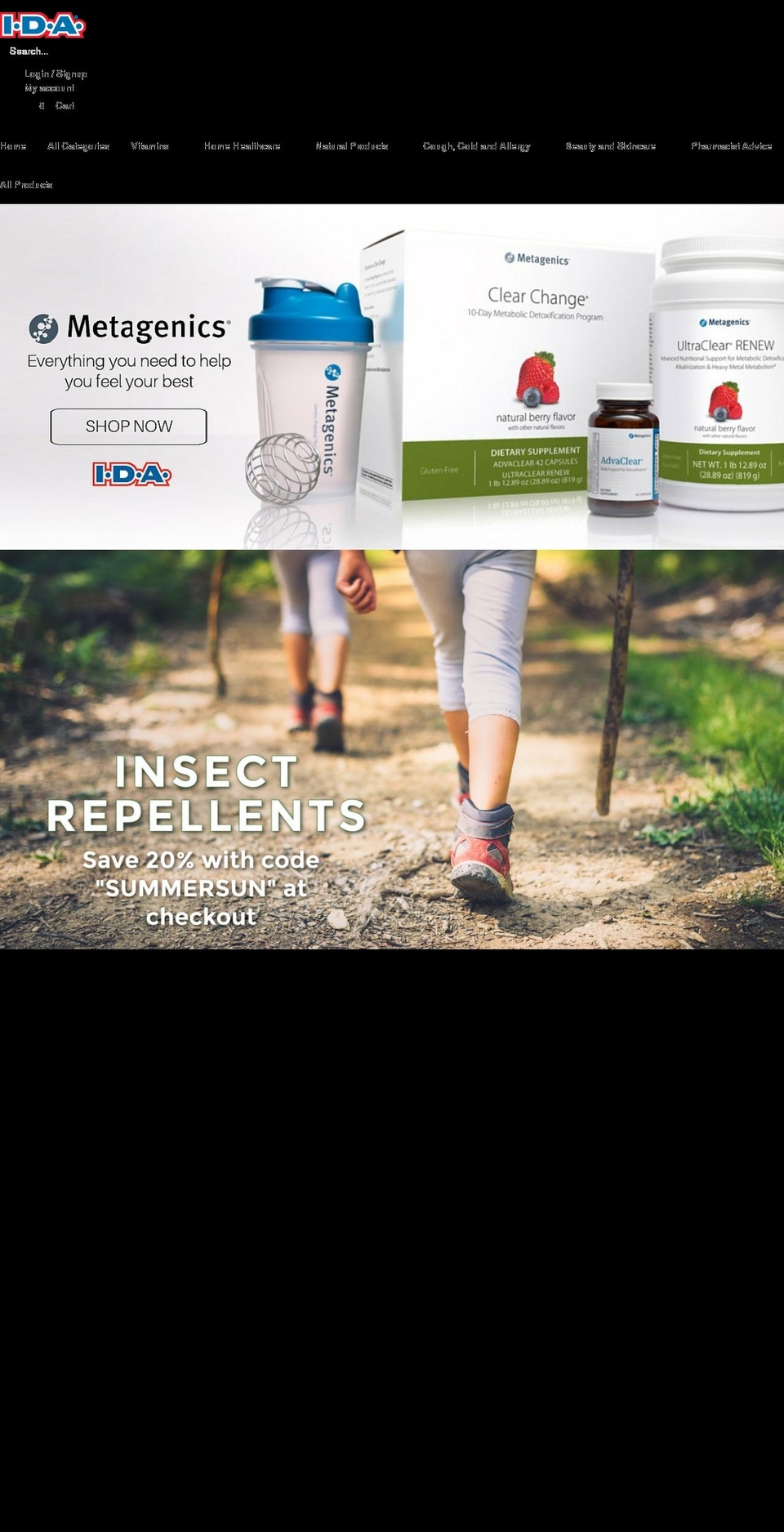 idapharmacy.shop shopify website screenshot