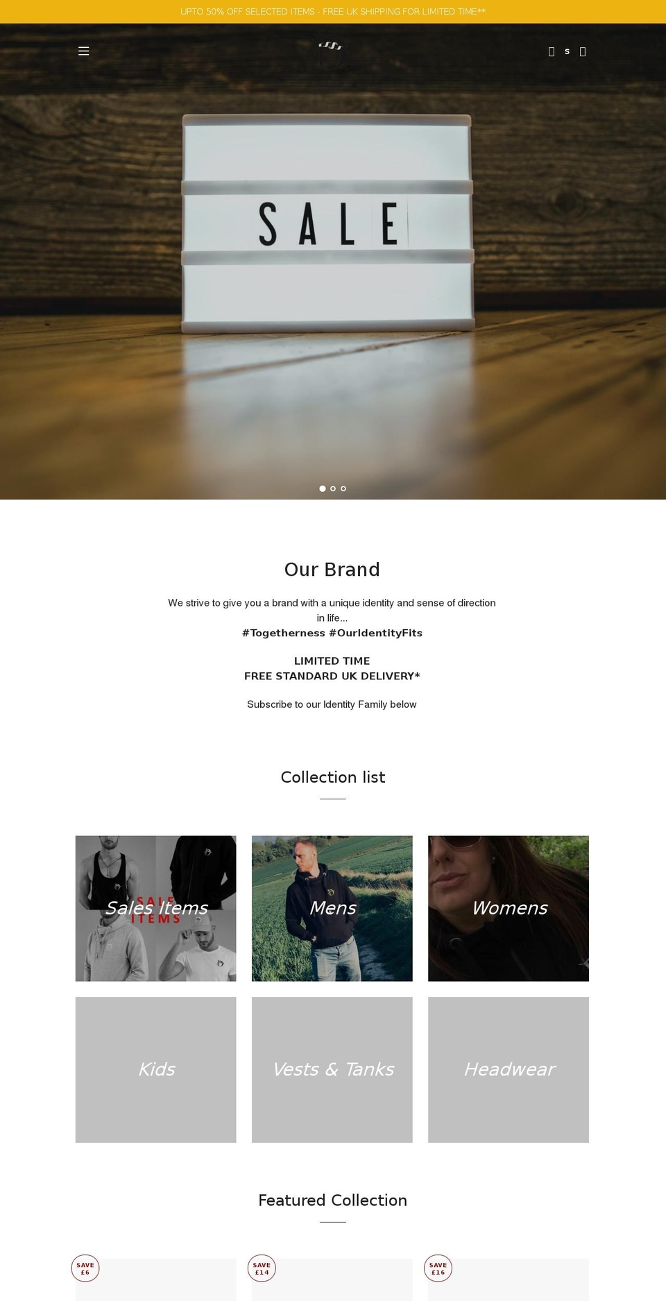 idapparelclothing.co.uk shopify website screenshot