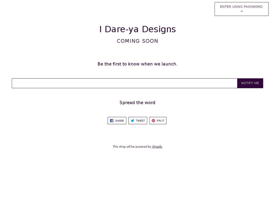 idare-yadesigns.com — Shopify storefront screenshot