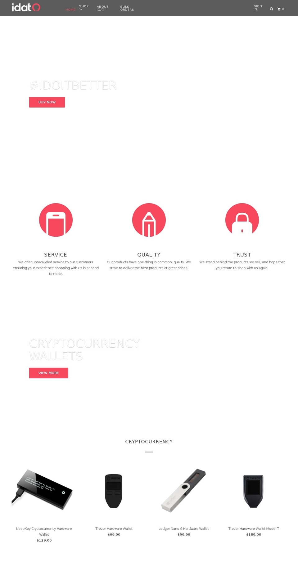 idat.com — Shopify storefront screenshot