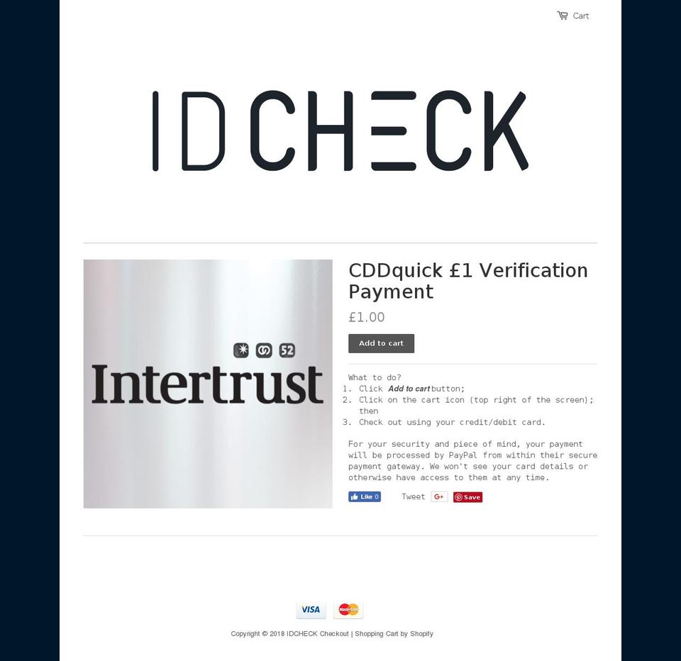 idcheck-checkout.com shopify website screenshot