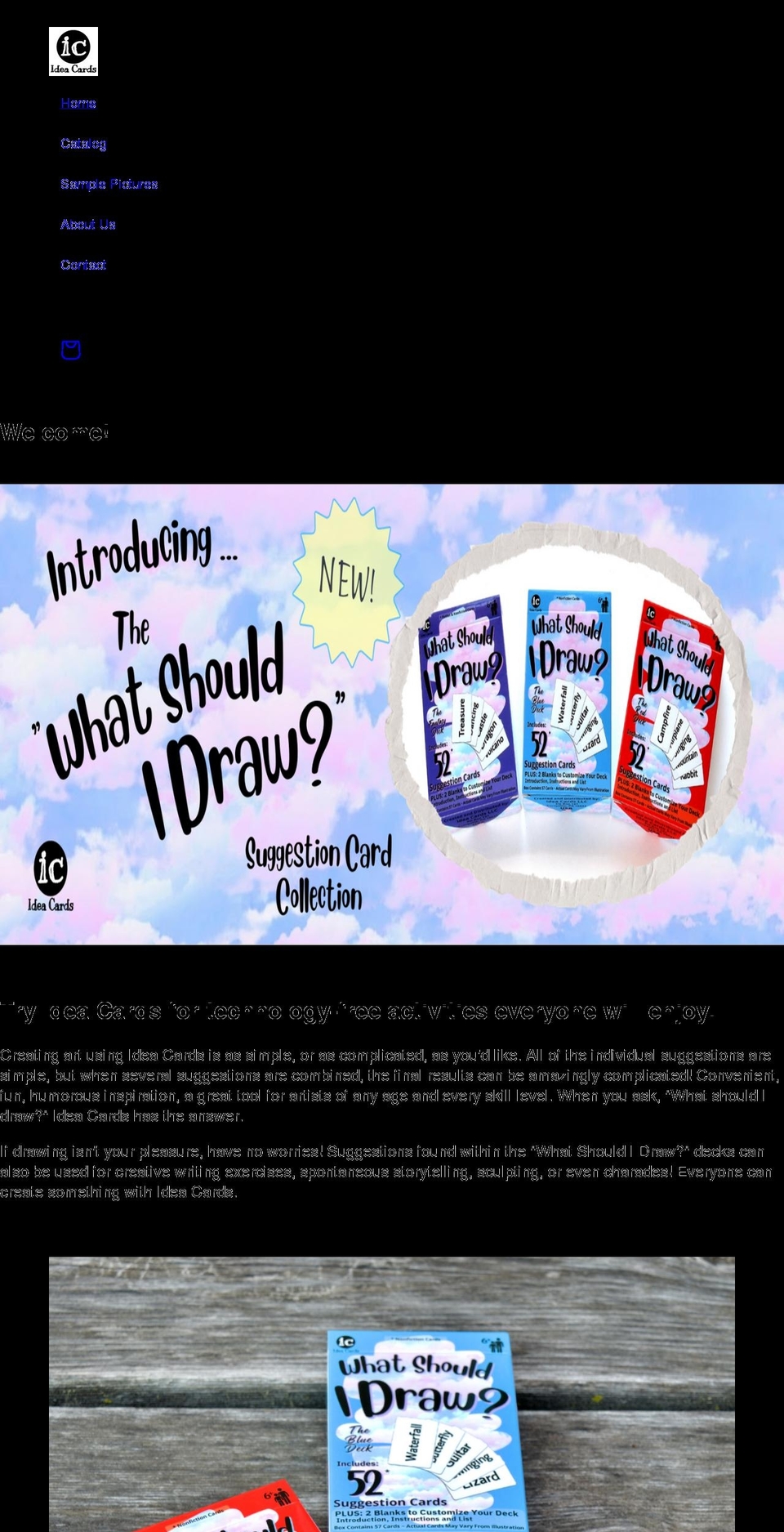 ideacards.com shopify website screenshot