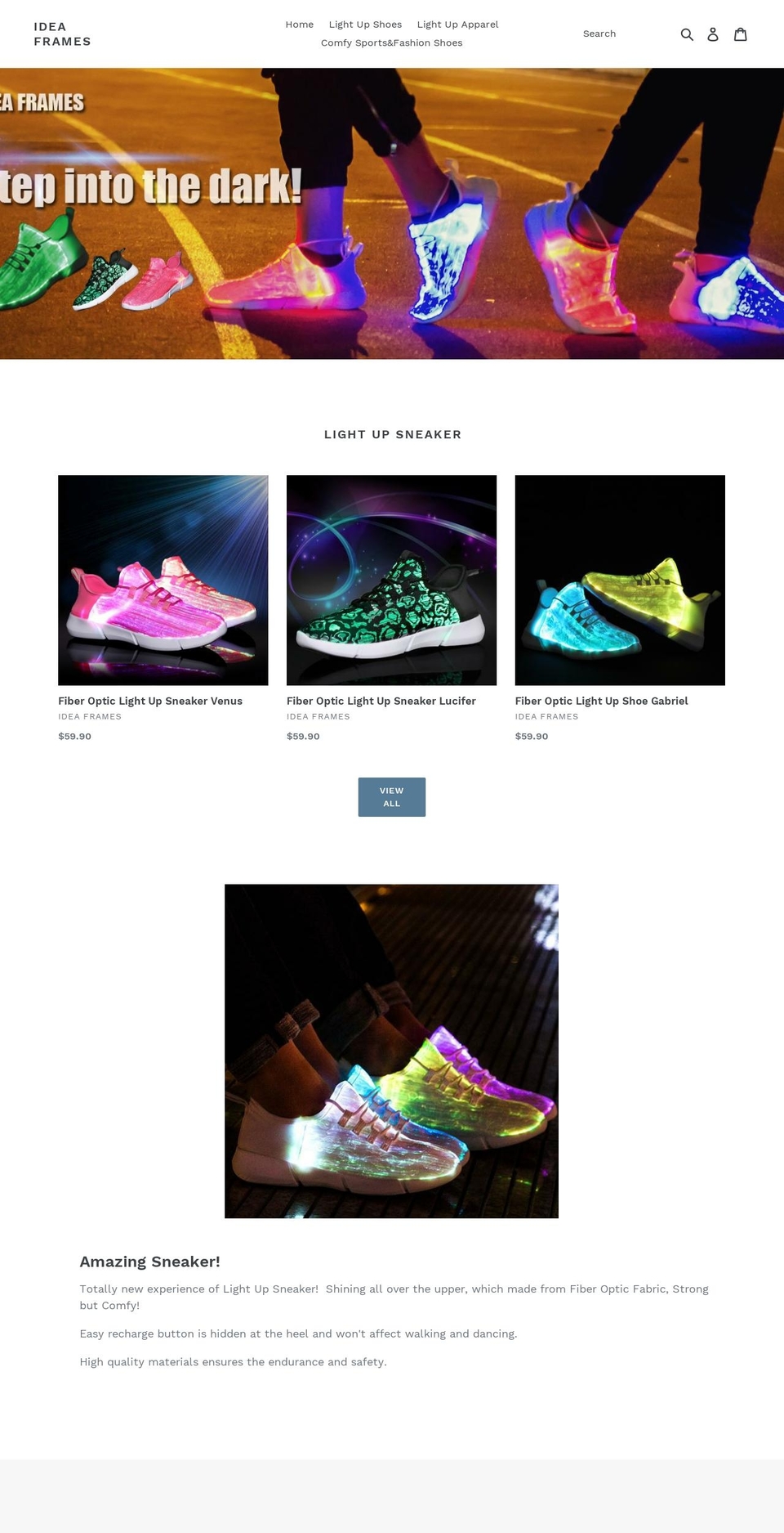 ideaframes.us shopify website screenshot