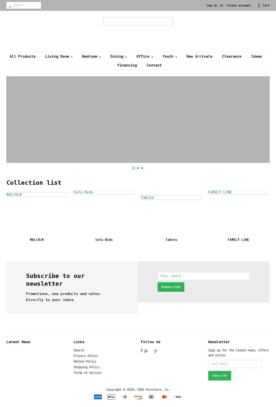 ideafurniture.co shopify website screenshot