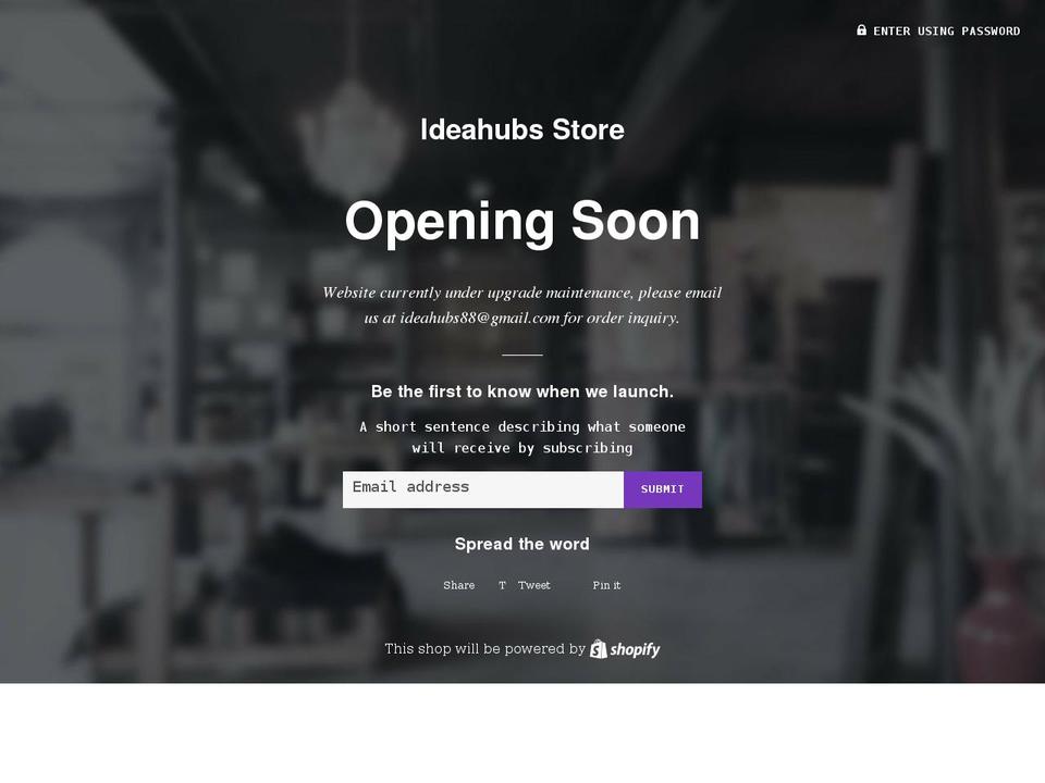 ideahubs88.com shopify website screenshot