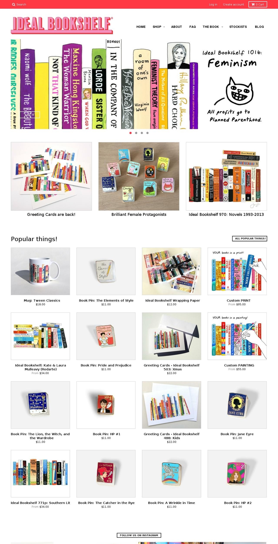 idealbookshelf.com shopify website screenshot