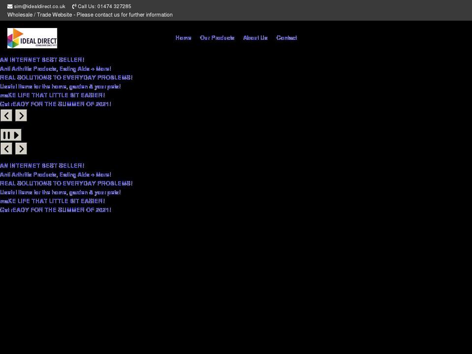 idealdirect.co.uk shopify website screenshot