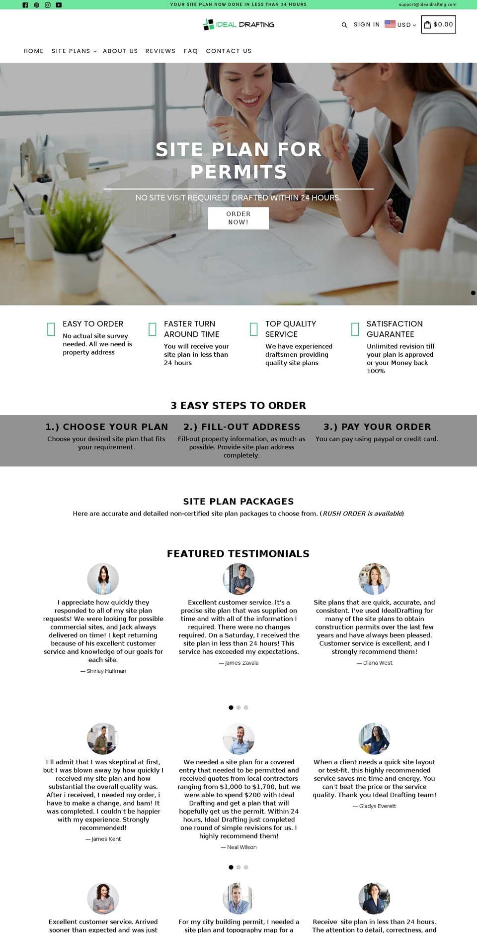 idealdrafting.com shopify website screenshot