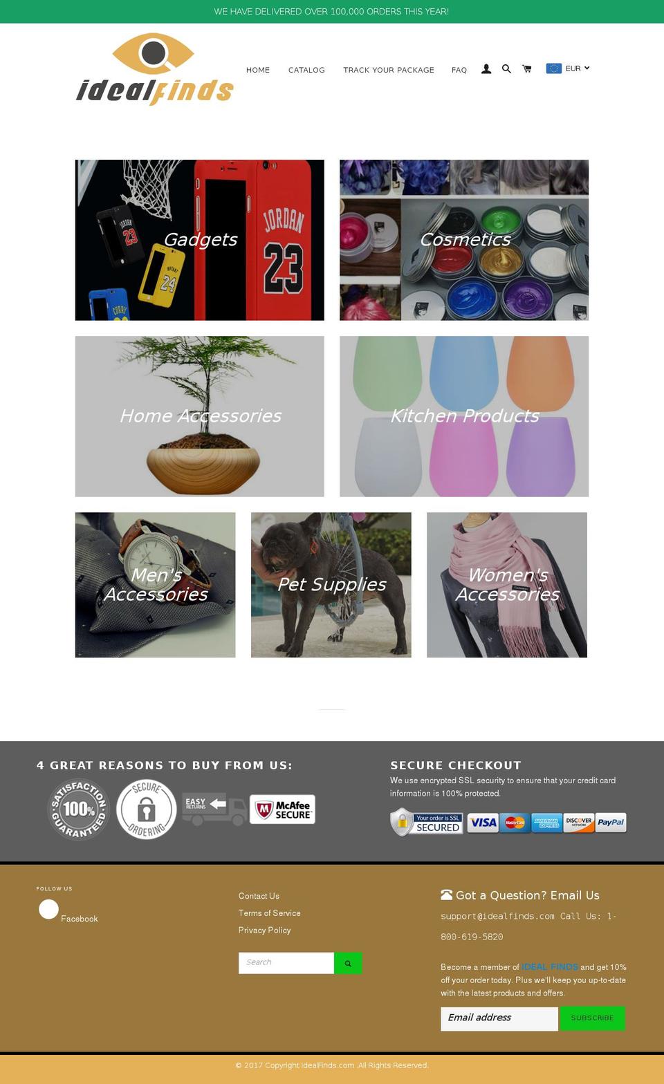 idealfinds.com — Shopify storefront screenshot