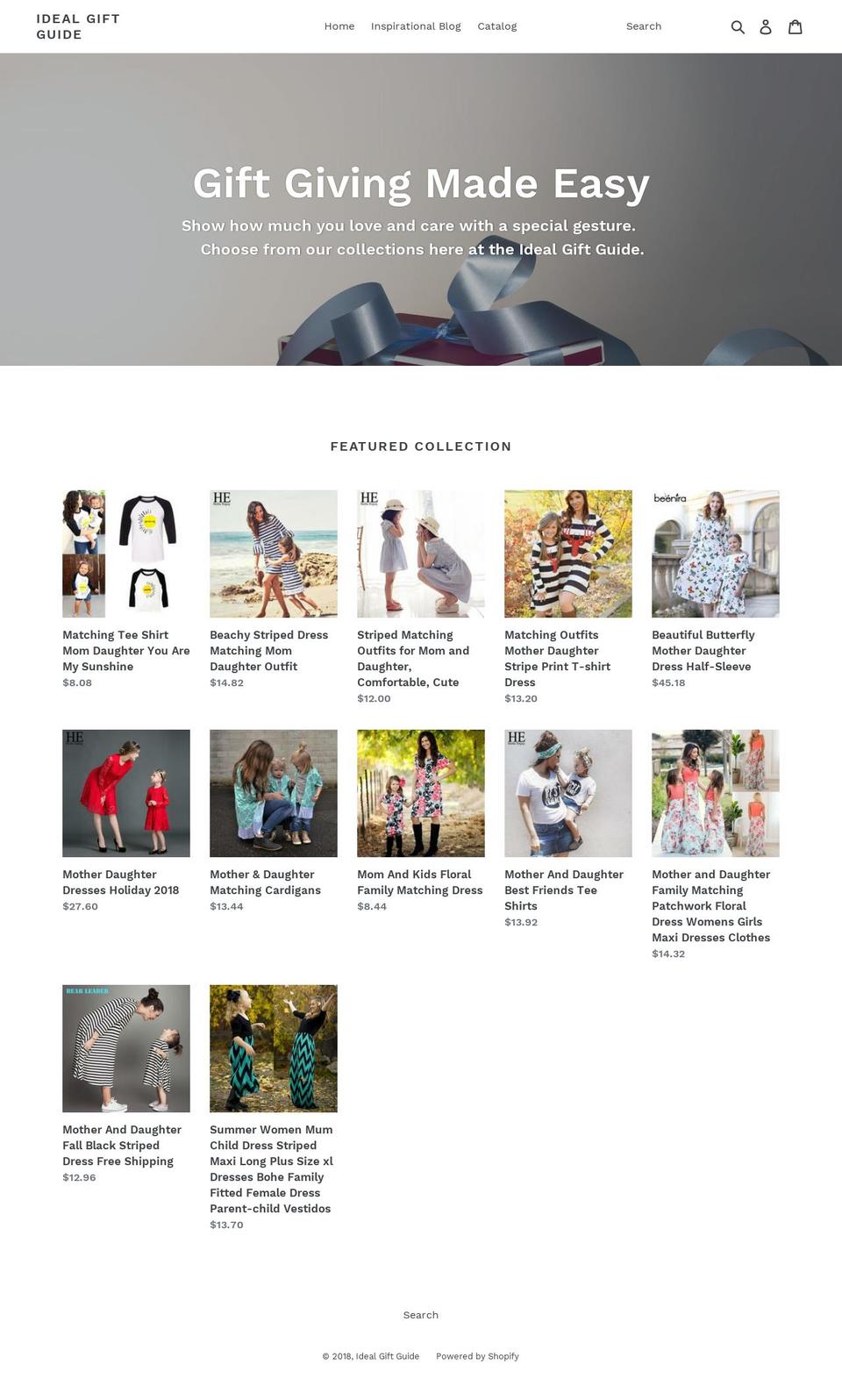idealgiftguide.com — Shopify storefront screenshot