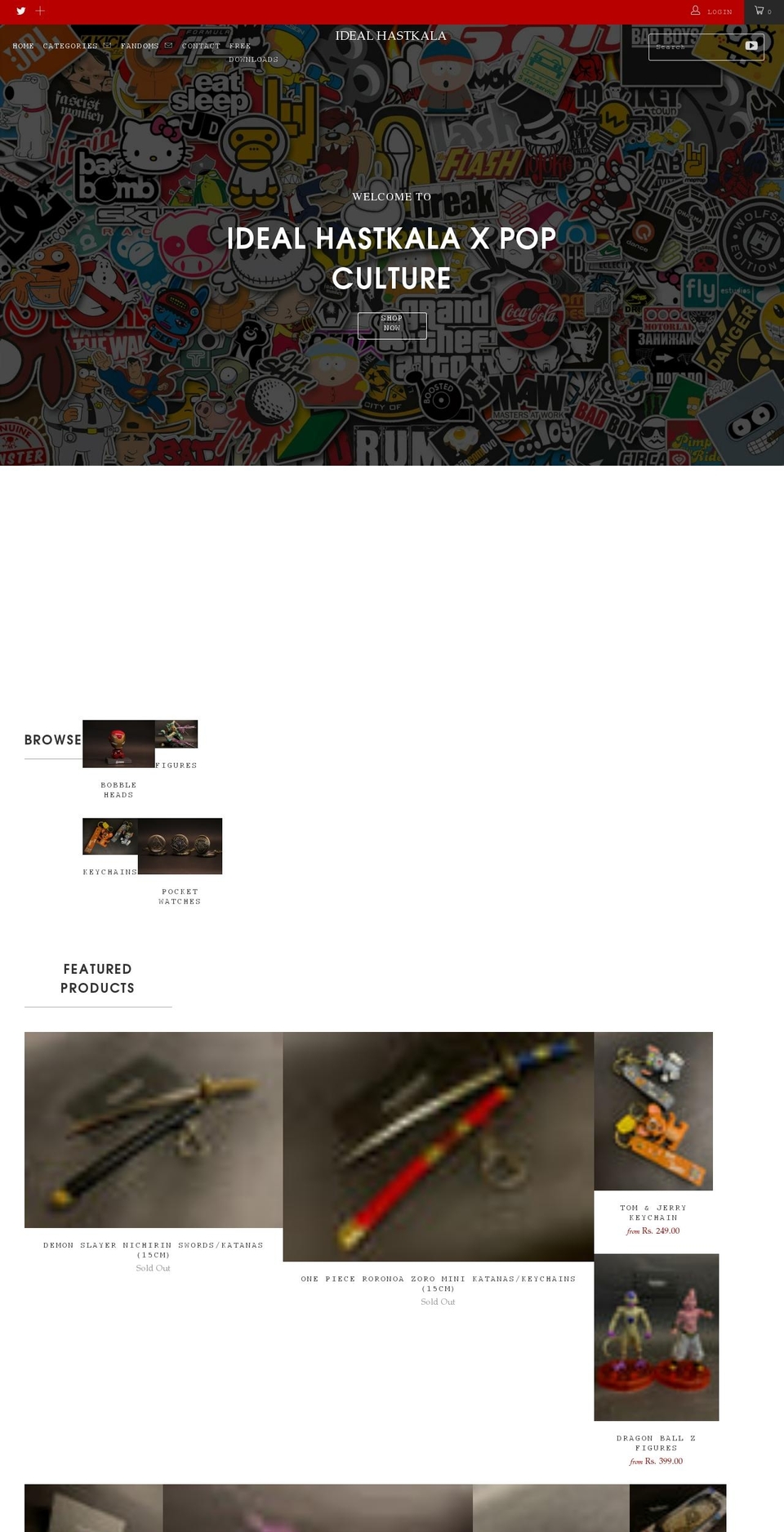 idealhastkala.com shopify website screenshot