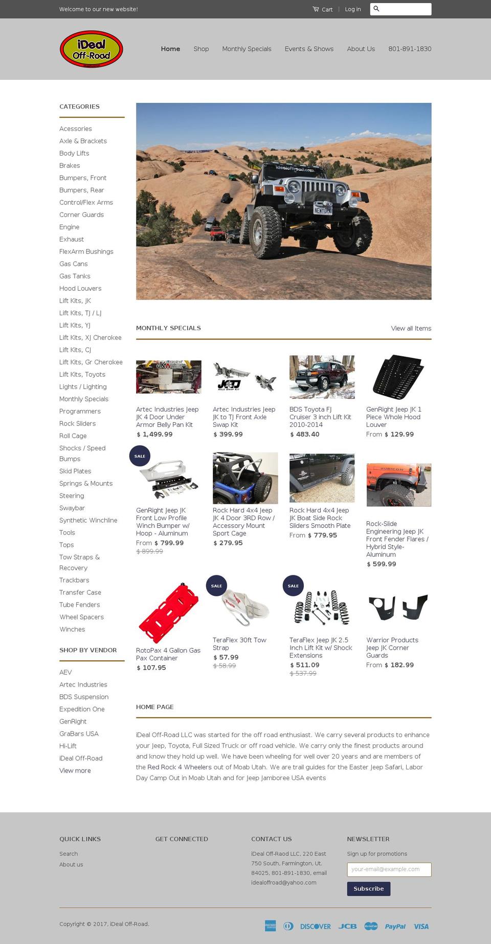 Copy of Classic Shopify theme site example idealjeep.com