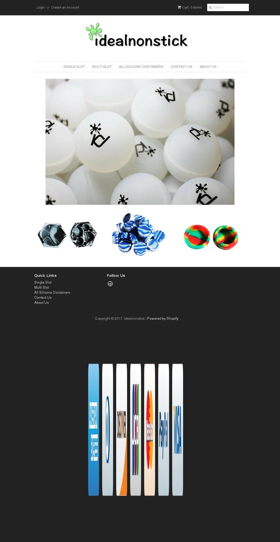 idealnonstick.com shopify website screenshot