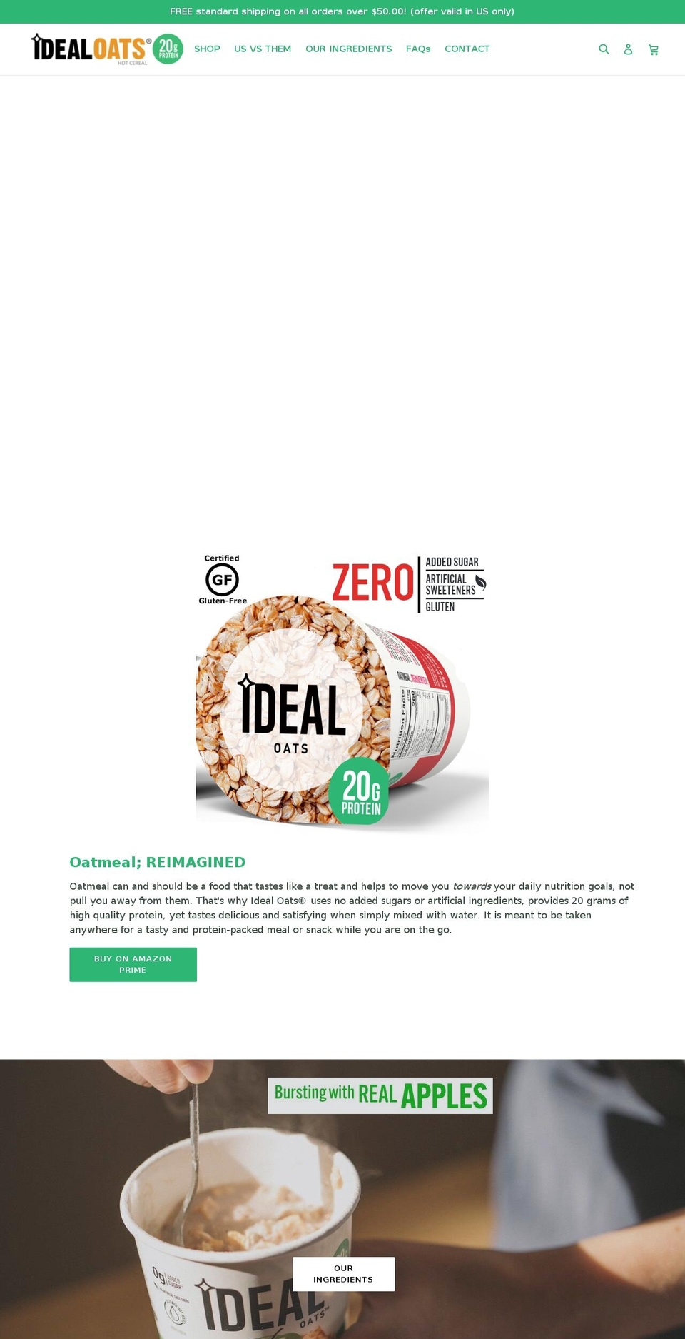 idealoats.com shopify website screenshot