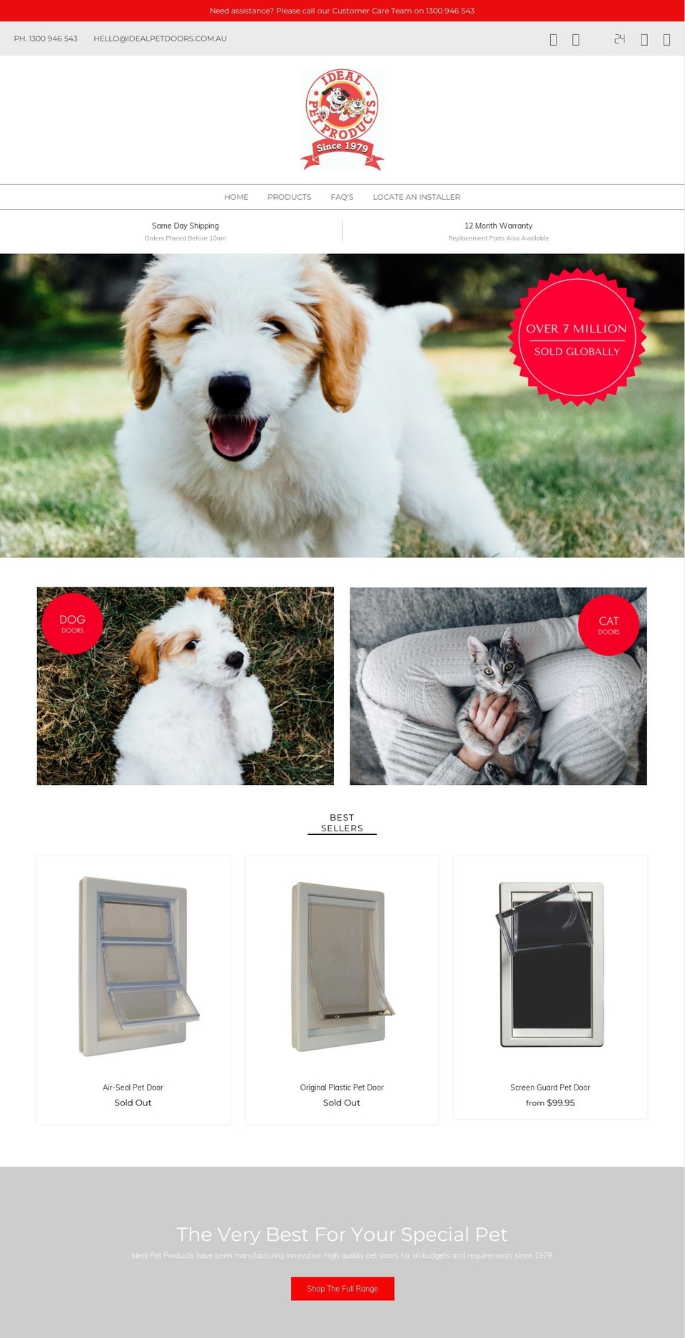 idealpetdoors.com.au shopify website screenshot