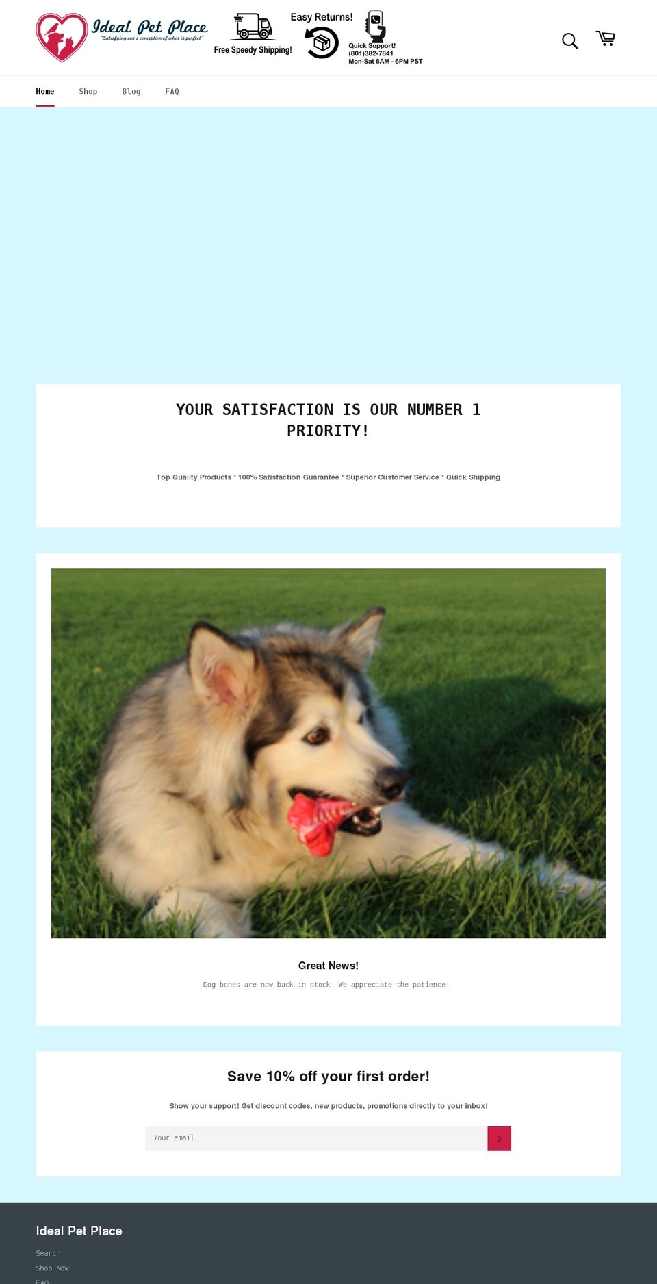 idealpetplace.com shopify website screenshot