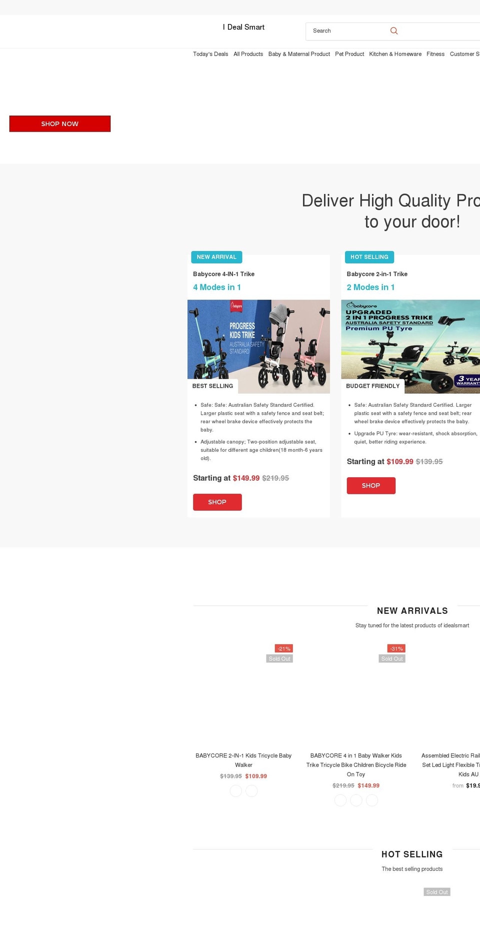 idealsmart.com.au shopify website screenshot