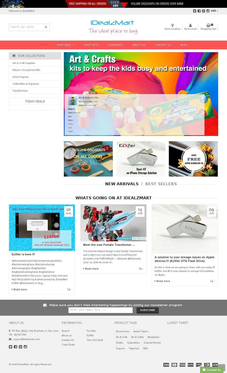 idealzmart.com — Shopify storefront screenshot