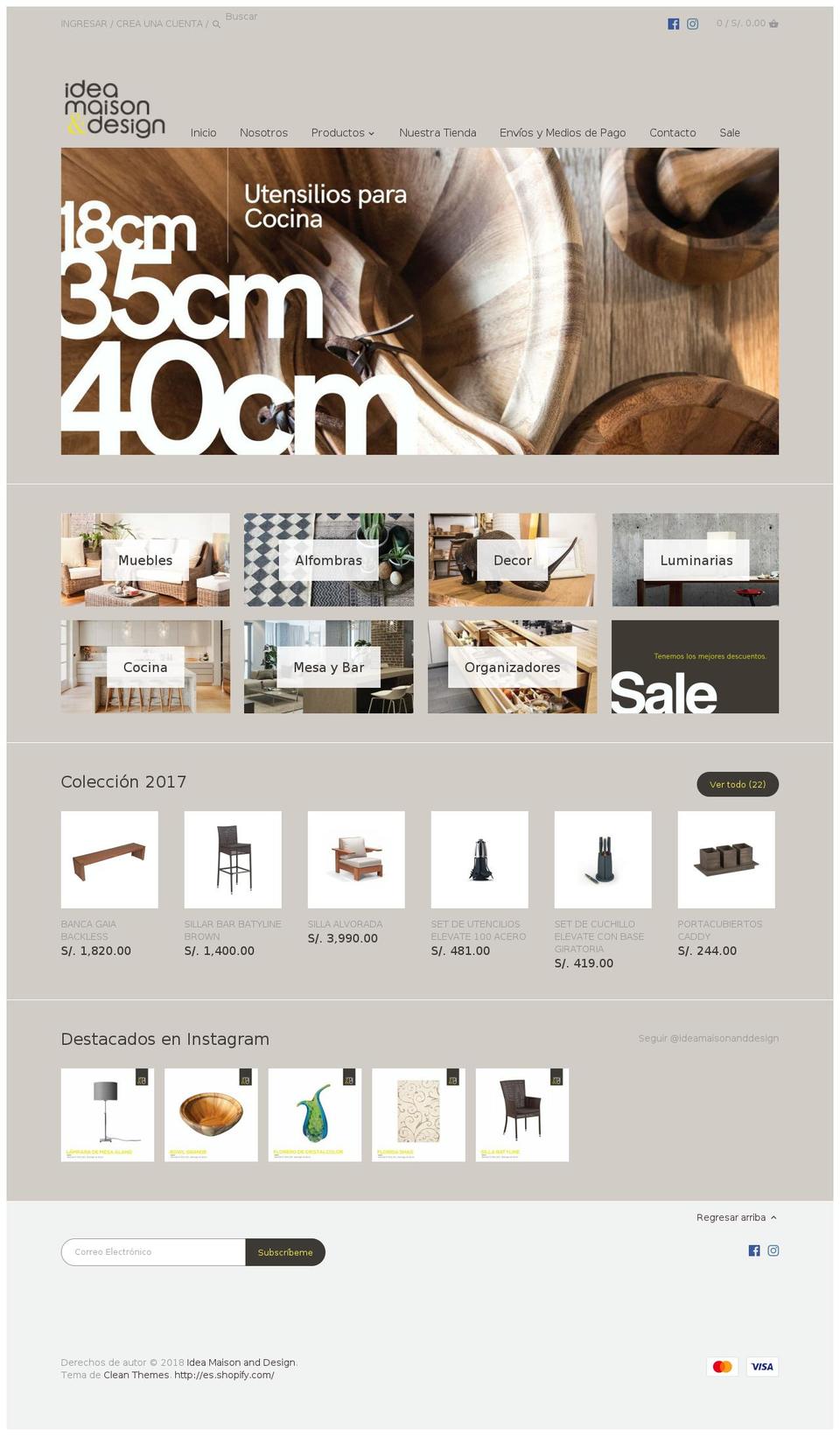 ideamaisonanddesign.com — Shopify storefront screenshot