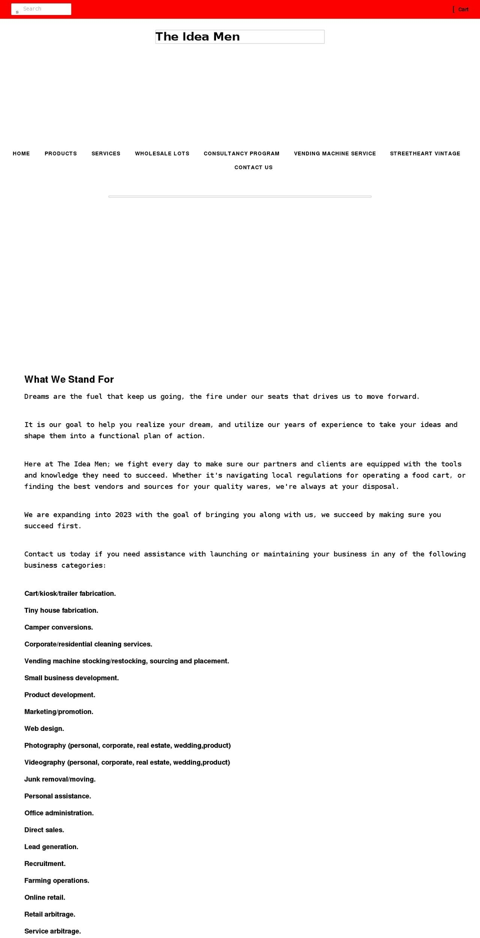 ideamen.ca shopify website screenshot