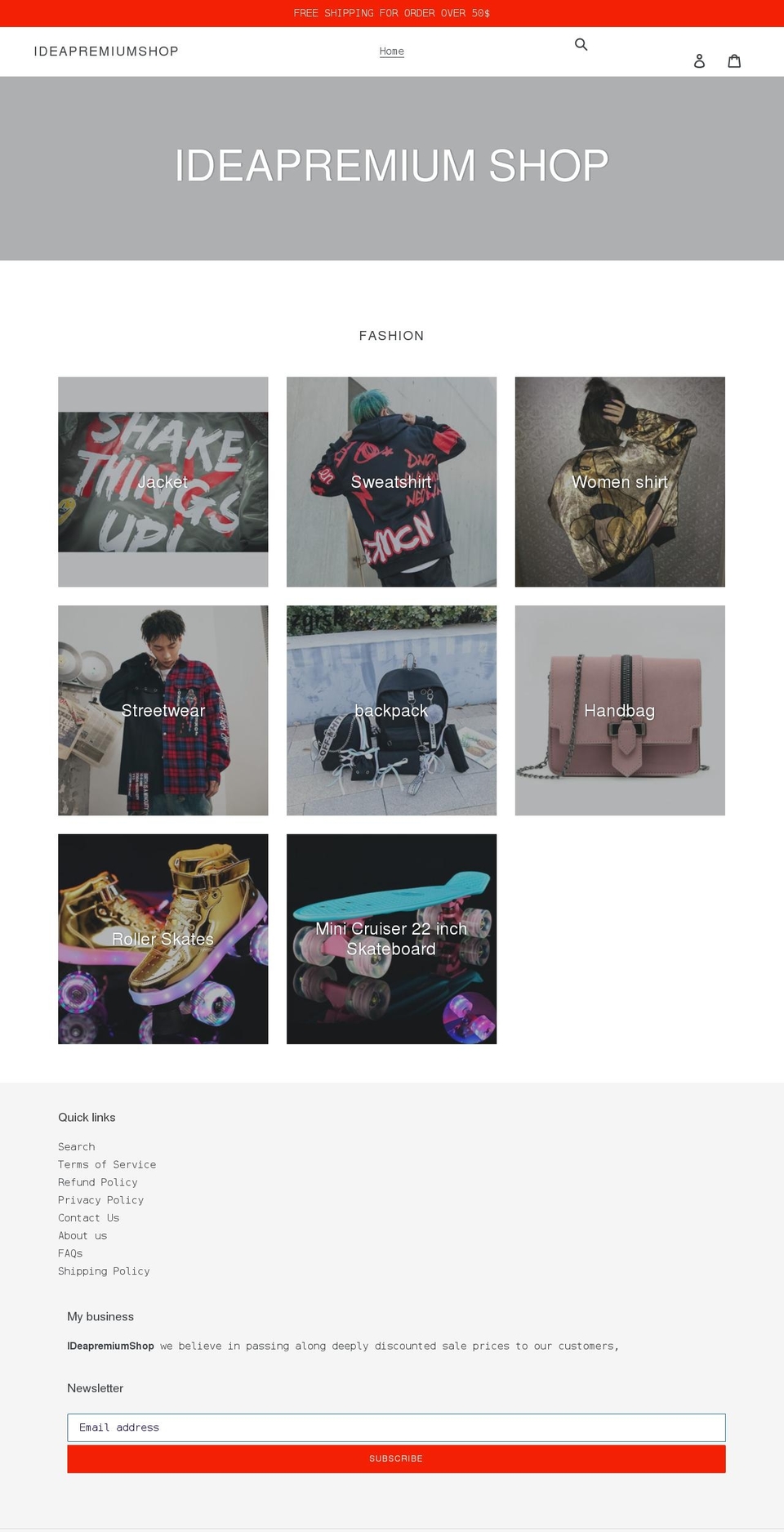 ideapremiumshop.com shopify website screenshot
