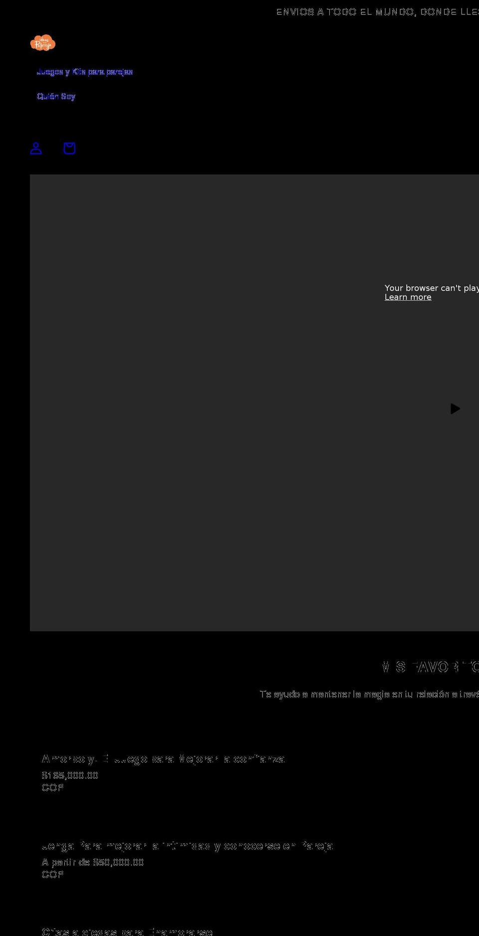 ideaspeliroja.com shopify website screenshot