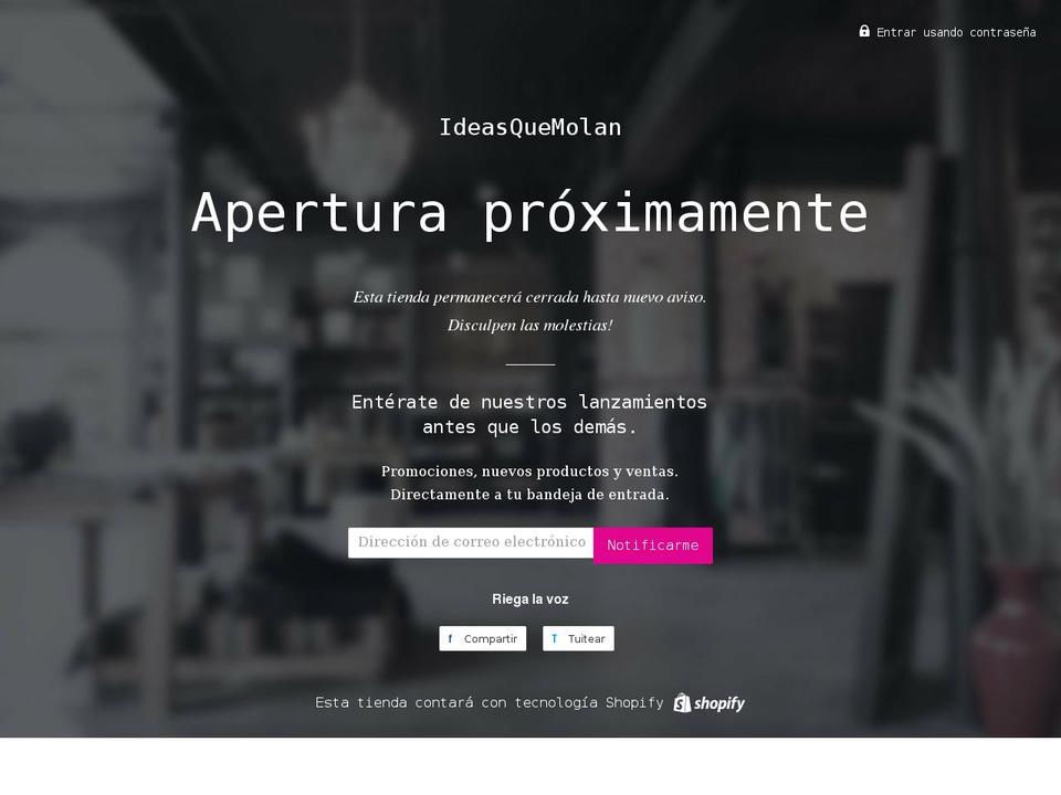 ideasquemolan.com shopify website screenshot