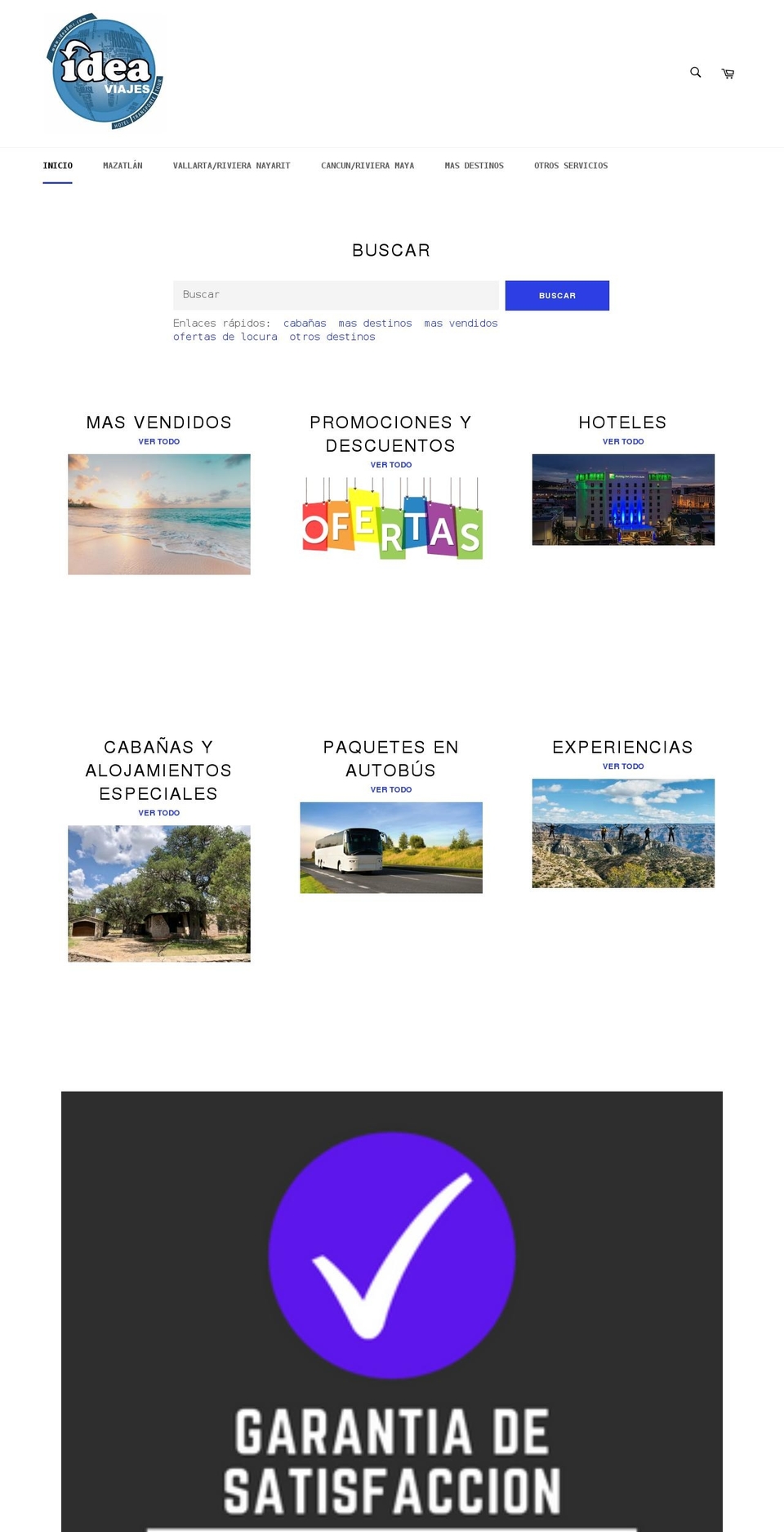 ideaviajes.com shopify website screenshot