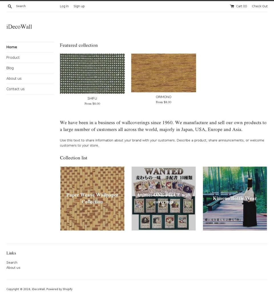 idecowall.com — Shopify storefront screenshot
