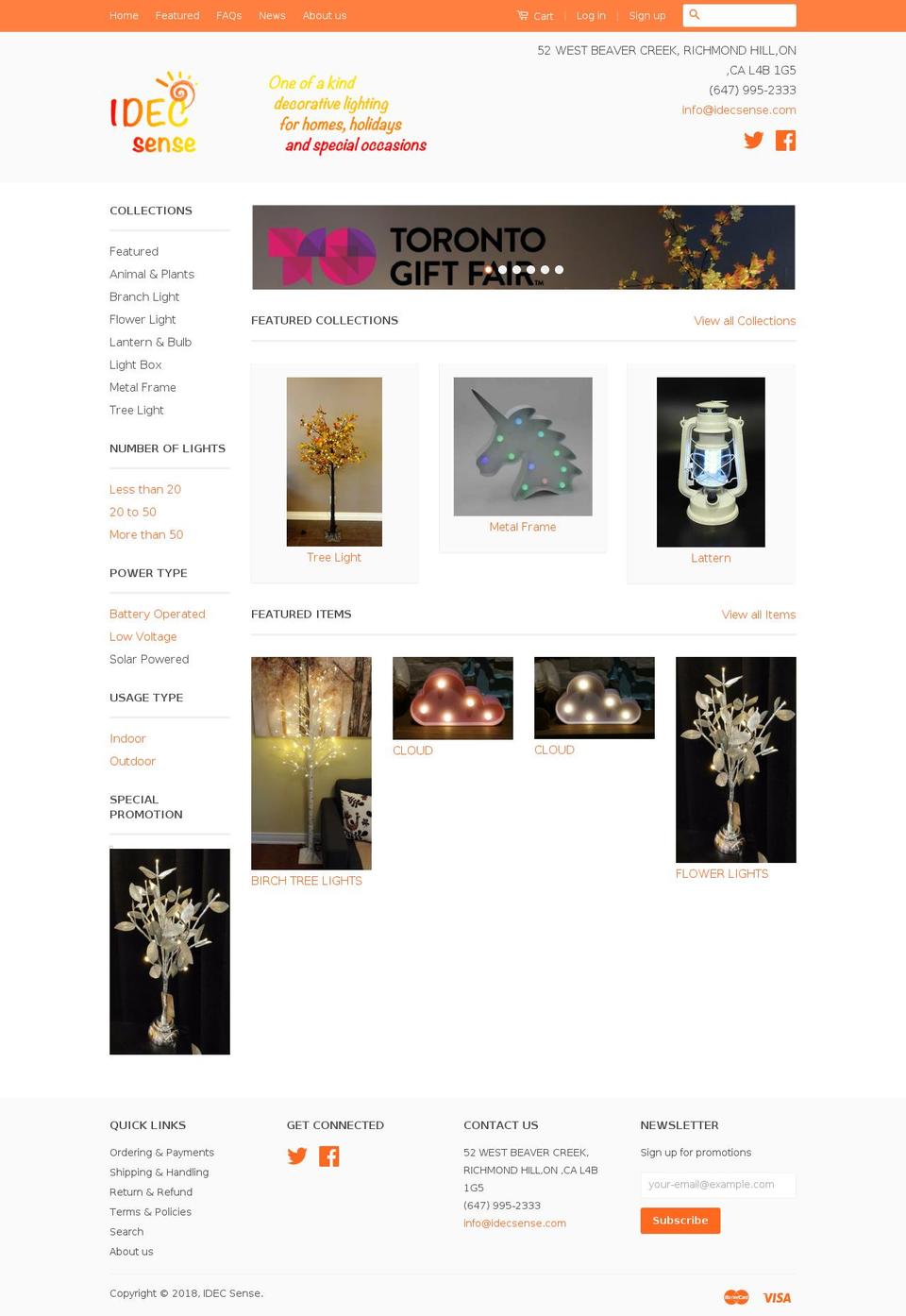 idecsense.com — Shopify storefront screenshot