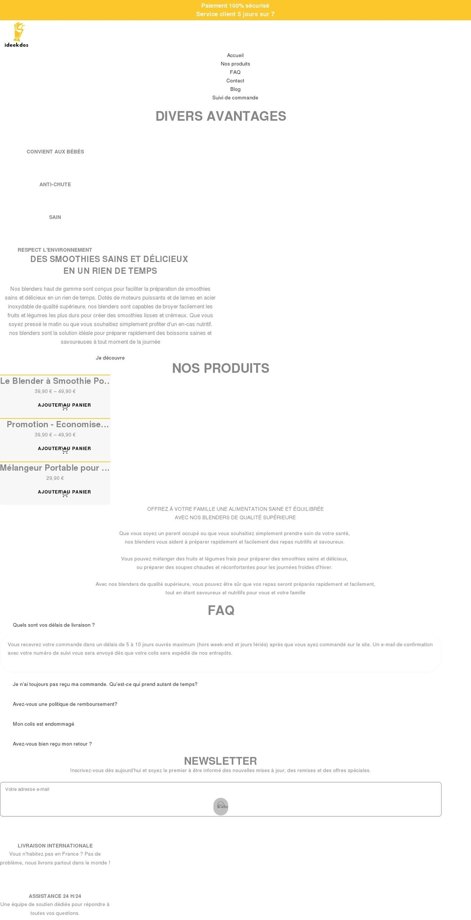 ideekdos.com — Shopify storefront screenshot