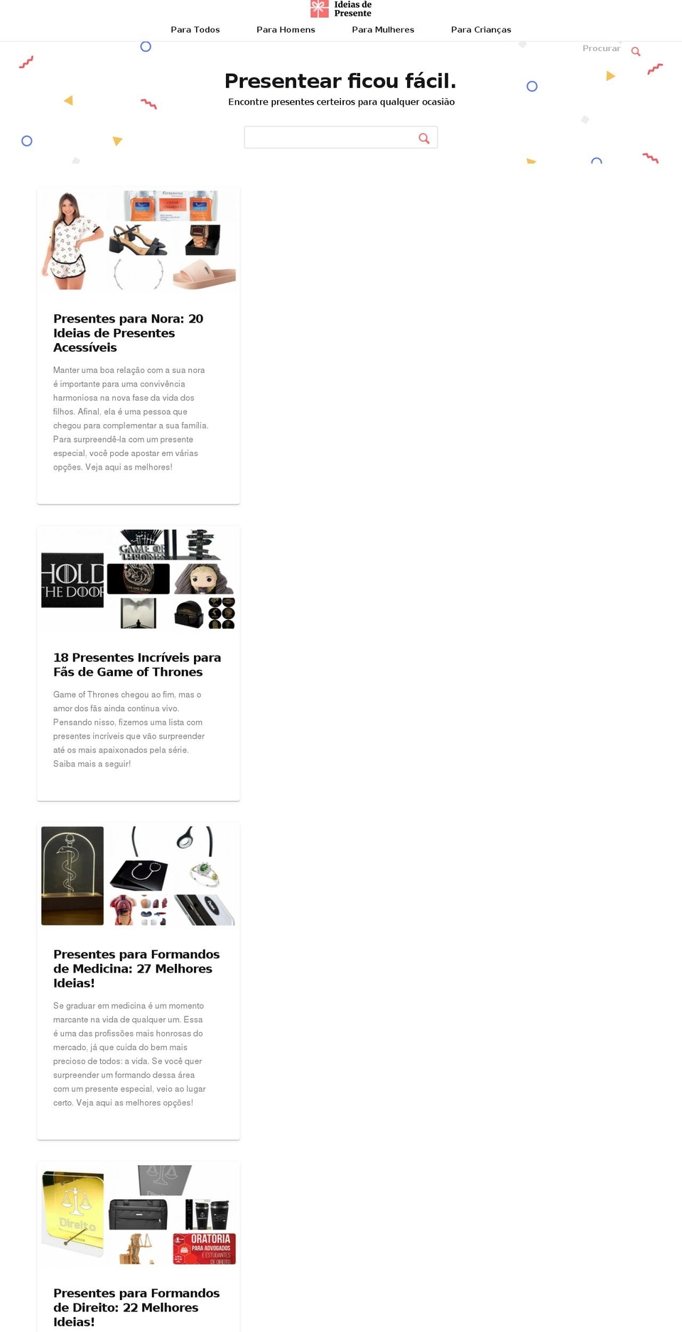 ideiapresente.com — Shopify storefront screenshot