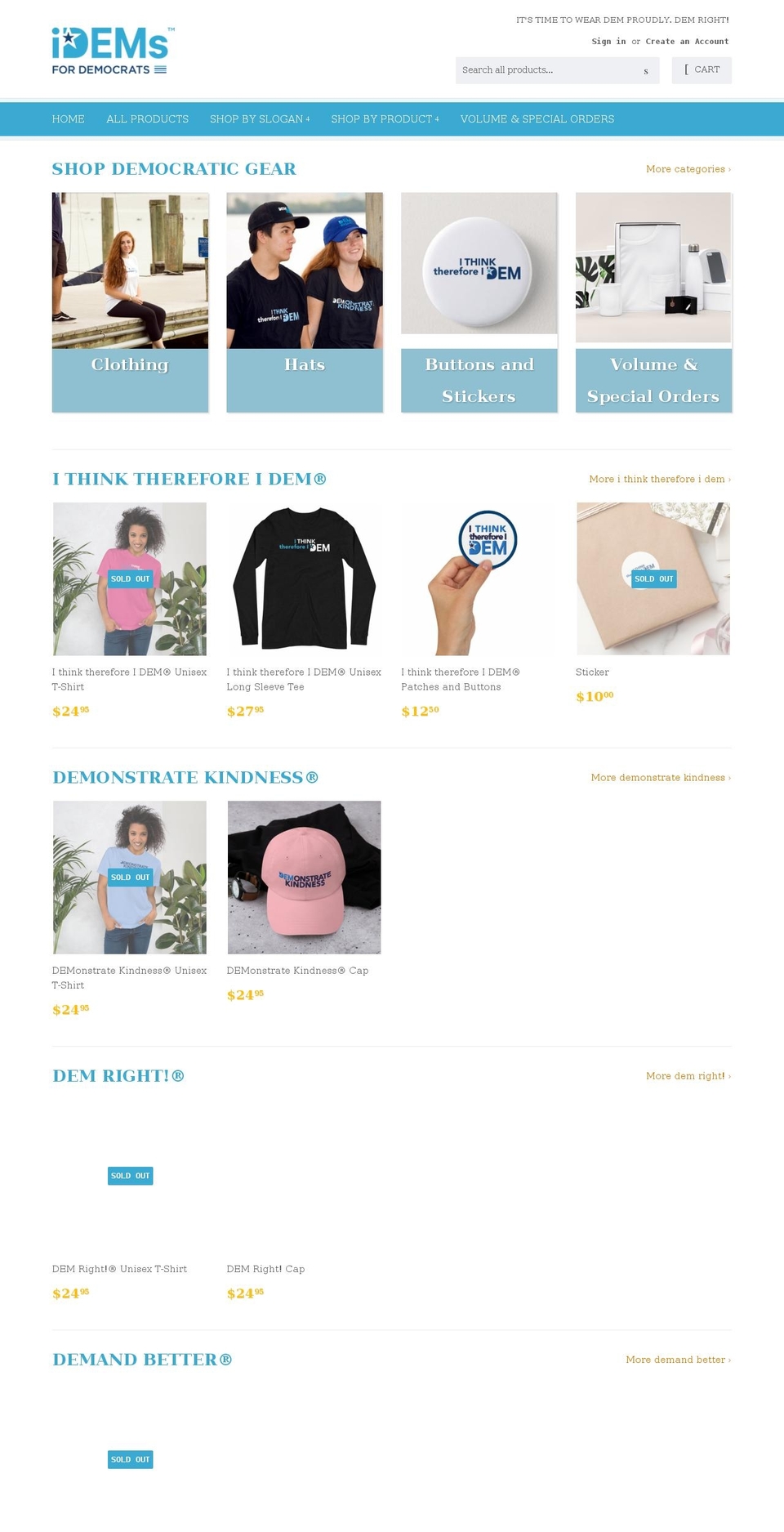 idemsfordems.com shopify website screenshot