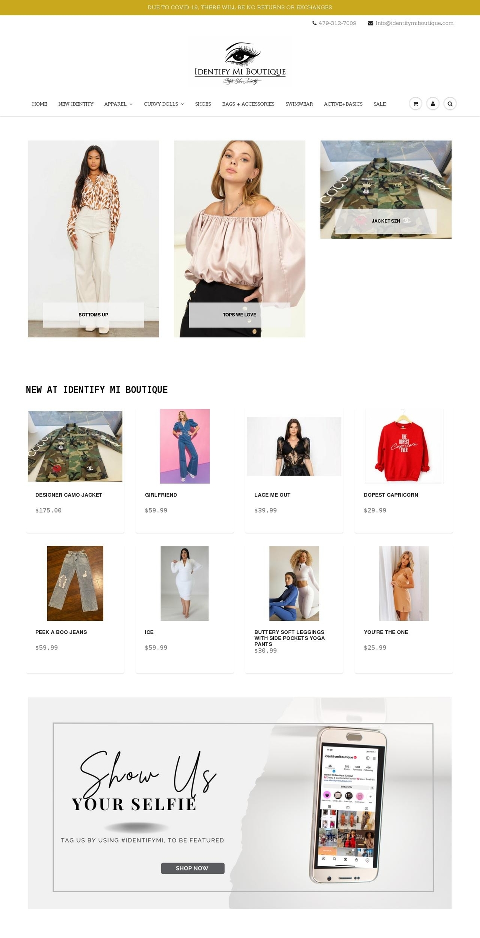 identifymiboutique.com shopify website screenshot